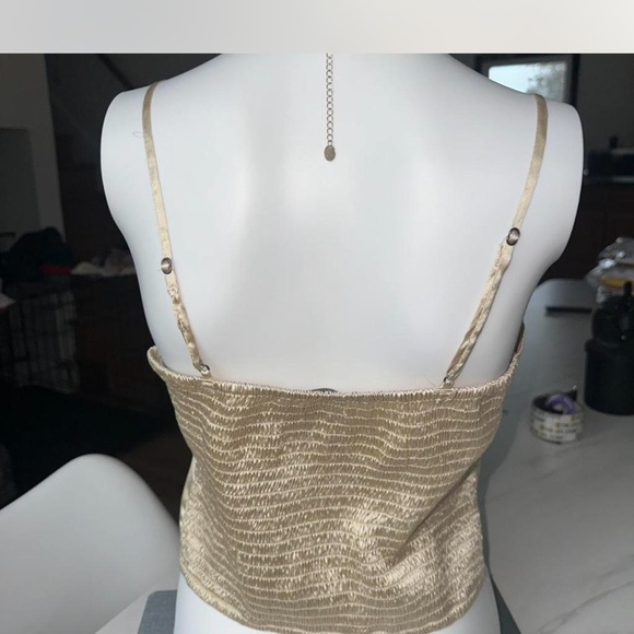 Abercrombie and fitch Elegant Gold Satin Cami Top - Picture 2 of 2